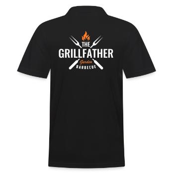 Papa Grillmeister Grillfather griller griller - Polo Homme - noir - Dos - Kai (181cm)