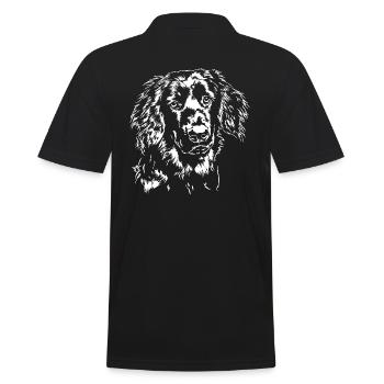 HOVAWART Portrait Dog Dogs Wilsigns - Men's Polo Shirt - black - Back - Kai (181cm)
