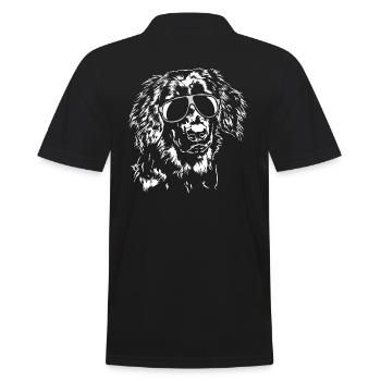 HOVAWART cool sunglasses dog dogs Wilsigns - Men's Polo Shirt - black - Back - Kai (181cm)