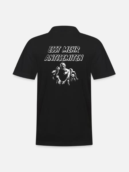 ESST MEHR ANTISEMITEN - Männer Poloshirt - Schwarz