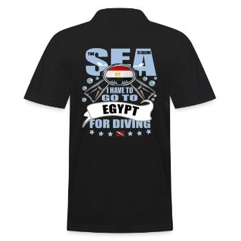 The Sea Calls Diving Egypt - Men's Polo Shirt - black - Back - Kai (181cm)