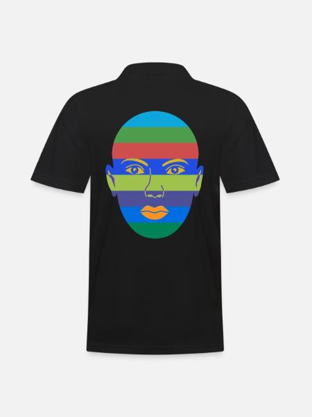 Maskierte Frau - Männer Poloshirt - Schwarz