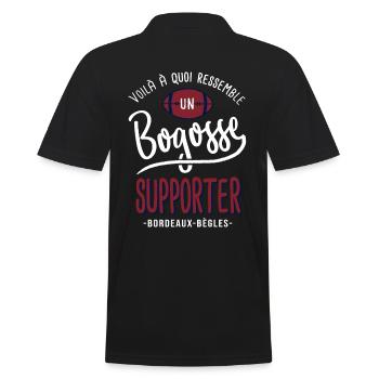 rugby supporter UBB bogosse bordeaux bègles humour - Polo Homme - noir - Dos - Kai (181cm)