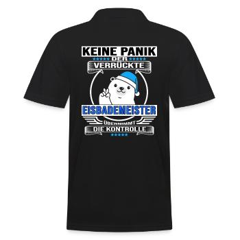 eisbader winterbader eisbademeister - Männer Poloshirt - Schwarz - Hinten - Kai (181cm)
