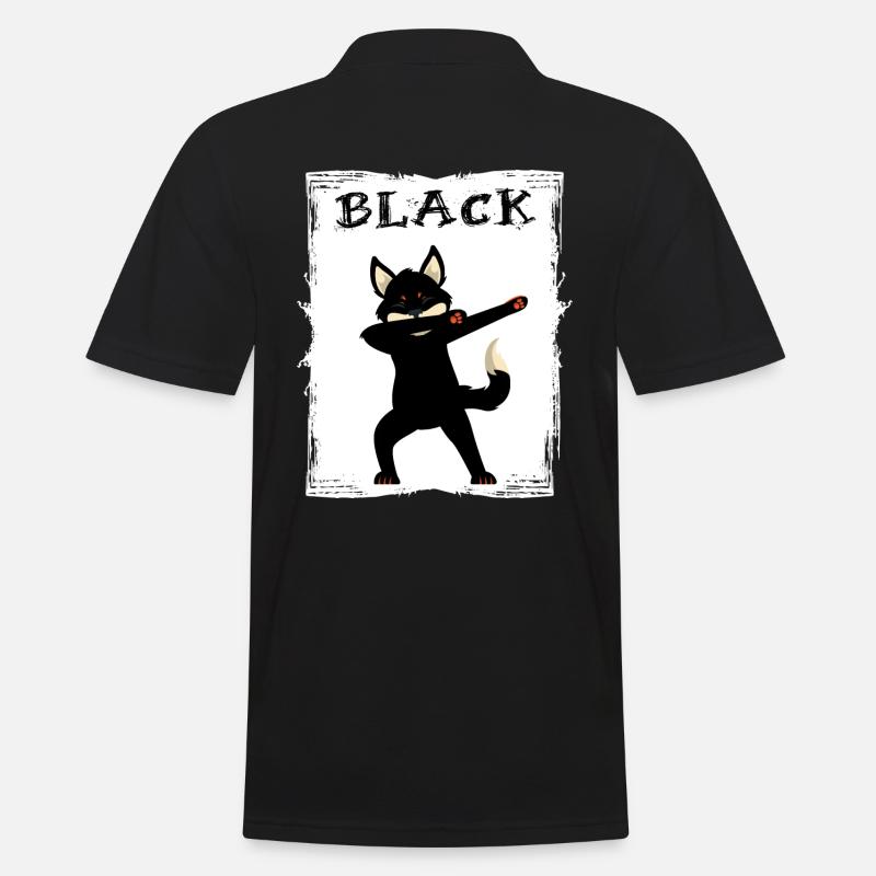 black fox tolerance equality black - Men's Polo Shirt - black