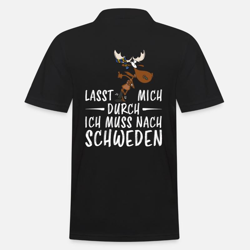 Schweden - Lasst mich durch - Männer Poloshirt - Schwarz