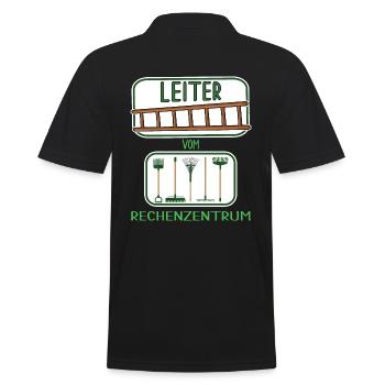 garten kleingarten leiter vom rechenzentrum ernte - Männer Poloshirt - Schwarz - Hinten - Kai (181cm)