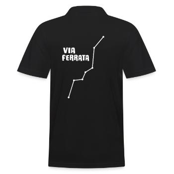 klettersteig via ferrata gratwanderung - Männer Poloshirt - Schwarz - Hinten - Kai (181cm)