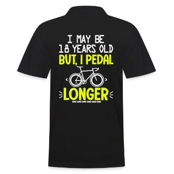 18 Jahre Jubiläum Radfahren 18. - Männer Poloshirt - Schwarz - Hinten - Kai (181cm)