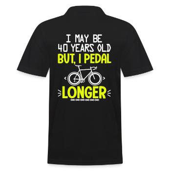 40 years old anniversary cycling 40 th - Men's Polo Shirt - black - Back - Kai (181cm)