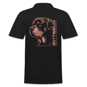 Tête de dessin ROTTWEILER or rose - Polo Homme - noir - Dos - Kai (181cm)