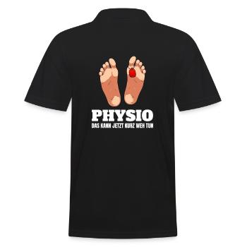 Physio Das Kann Jetzt Kurz Weh Tun Physiotherapeut - Männer Poloshirt - Schwarz - Hinten - Kai (181cm)