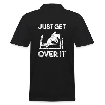 Just Get Over It Show Jumping Rider - Men's Polo Shirt - black - Back - Kai (181cm)