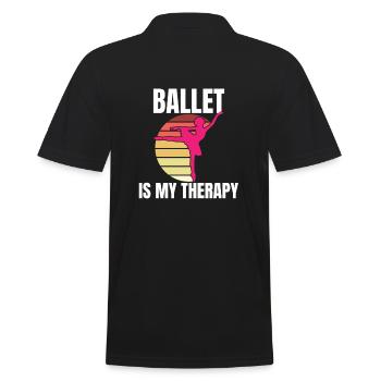 Le ballet est ma thérapie Ballet Danseuse Ballerine - Polo Homme - noir - Dos - Kai (181cm)