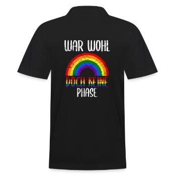 War Wohl Doch Keine Phase Regenbogen LGBTQ - Männer Poloshirt - Schwarz - Hinten - Kai (181cm)