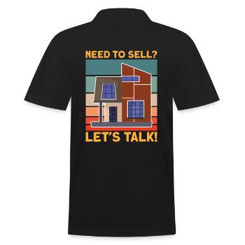 Need To Sell Let's Talk Immobilienmakler - Männer Poloshirt - Schwarz - Hinten - Kai (181cm)