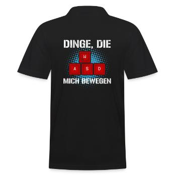 Dinge Die Mich Bewegen Gamer Zocker Spieler - Männer Poloshirt - Schwarz - Hinten - Kai (181cm)