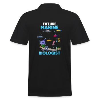 Future Marine Biologist Meeresbiologe - Men's Polo Shirt - black - Back - Kai (181cm)