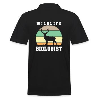 Biologiste de la faune Wildtierbiologe - Polo Homme - noir - Dos - Kai (181cm)