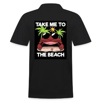 Take Me To The Beach Beach and Nature Lovers - Men's Polo Shirt - black - Back - Kai (181cm)