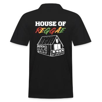 House of Reggae Musicians and Entertainers - Men's Polo Shirt - black - Back - Kai (181cm)