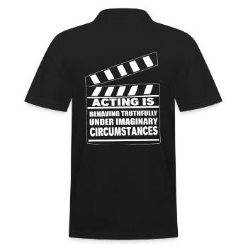 Funny actor - Men's Polo Shirt - black - Back - Kai (181cm)