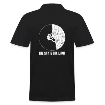 The Sky Is The Limit Boulderers and Rock Climbers - Men's Polo Shirt - black - Back - Kai (181cm)
