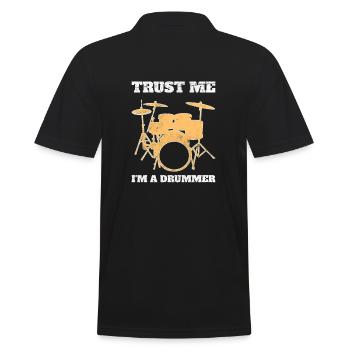 Croyez-moi, je suis un batteur Schlagzeuger - Polo Homme - noir - Dos - Kai (181cm)