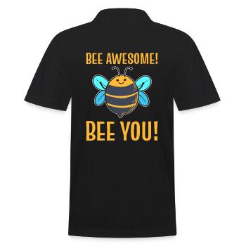 Bee Awesome! Bee You! Beekeeper - Men's Polo Shirt - black - Back - Kai (181cm)