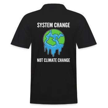 Citations sur le changement climatique Amoureux de la nature - Polo Homme - noir - Dos - Kai (181cm)