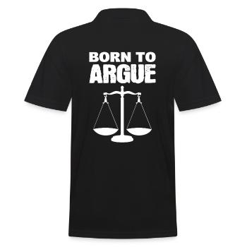 Born To Argue Paralegal - Men's Polo Shirt - black - Back - Kai (181cm)