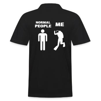 Diving Snorkeling - Men's Polo Shirt - black - Back - Kai (181cm)