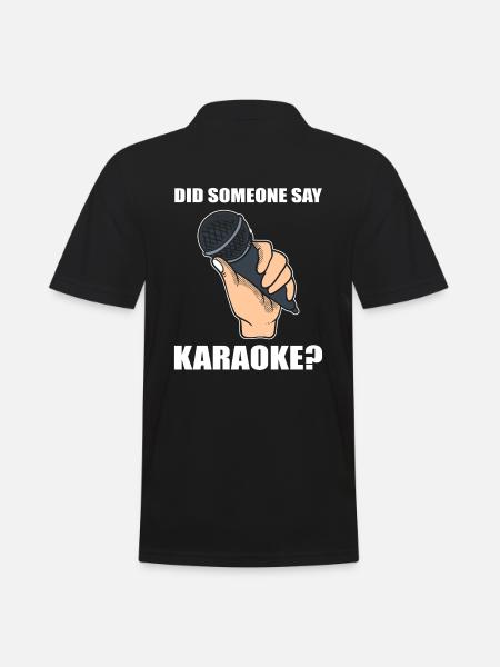 Karaoke lover diva - Men's Polo Shirt - black