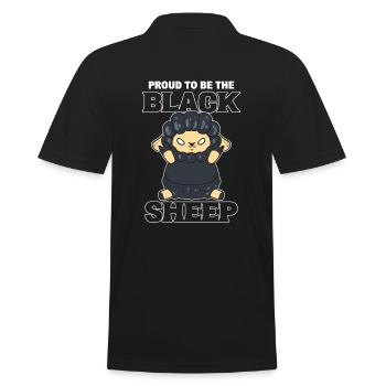 Lustige schwarze Schafe Schäfer - Männer Poloshirt - Schwarz - Hinten - Kai (181cm)