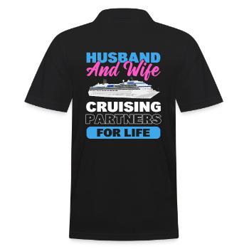 Mari et femme Partenaires de croisière pour le couple à vie - Polo Homme - noir - Dos - Kai (181cm)