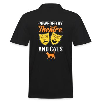 Theatre actor and cat lover - Men's Polo Shirt - black - Back - Kai (181cm)