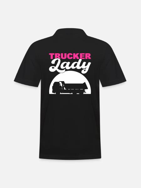 Trucker Lady Treiber - Männer Poloshirt - Schwarz