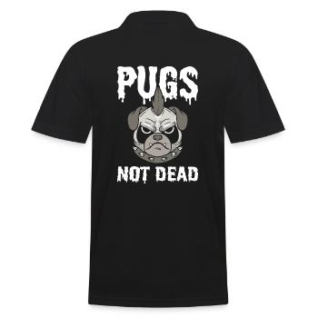 Süßer Mops Tierische Person - Männer Poloshirt - Schwarz - Hinten - Kai (181cm)
