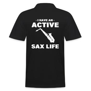 Drôle de saxophoniste Saxophone - Polo Homme - noir - Dos - Kai (181cm)
