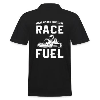 Go Kart Racing Rennfahrer - Männer Poloshirt - Schwarz - Hinten - Kai (181cm)
