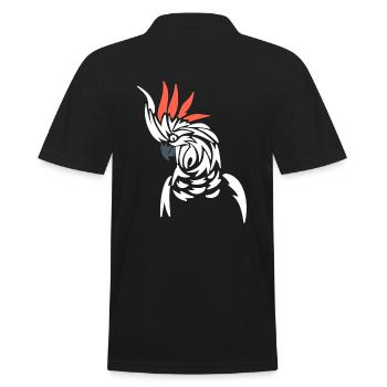Stammespapagei Vogelbeobachter - Männer Poloshirt - Schwarz - Hinten - Kai (181cm)