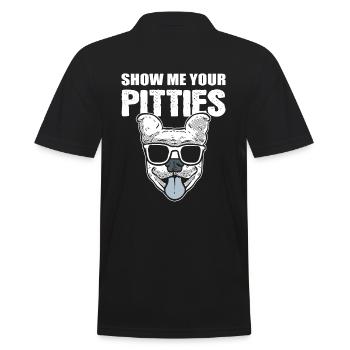 Show Me Your Pitties Hundewanderer - Männer Poloshirt - Schwarz - Hinten - Kai (181cm)