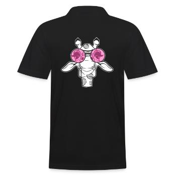 Giraffe lover, conservationist - Men's Polo Shirt - black - Back - Kai (181cm)