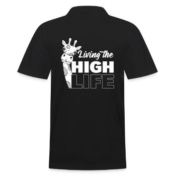 Living The High Life Veterinarians - Men's Polo Shirt - black - Back - Kai (181cm)