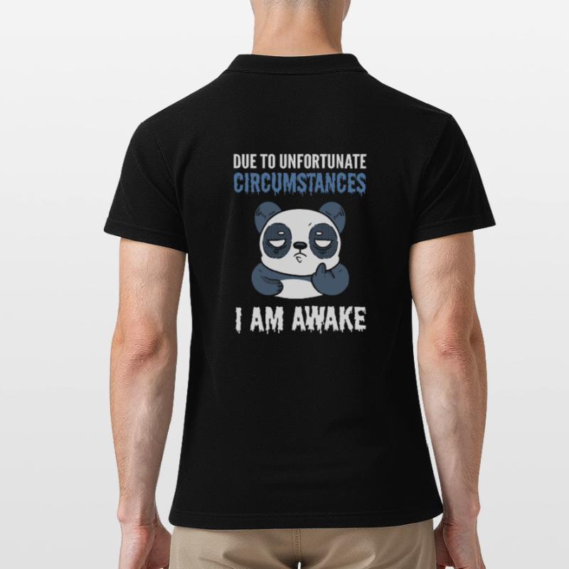 En raison de circonstances malheureuses, je suis éveillé Panda Polo Homme