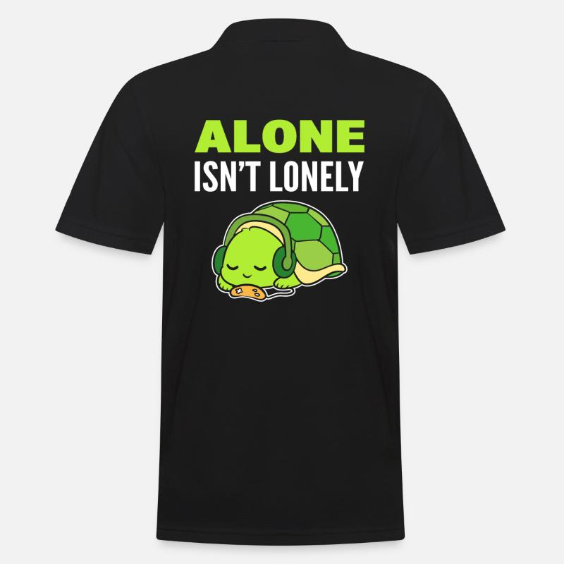 Turtle introverti mélomane - Polo Homme - noir