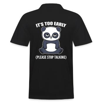 It's Too Early Please Stop Talking Zookeepers - Men's Polo Shirt - black - Back - Kai (181cm)