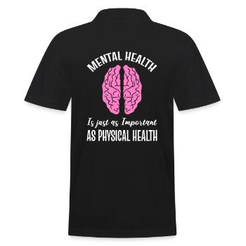 La santé mentale est tout aussi importante que la santé physique - Polo Homme - noir - Dos - Kai (181cm)