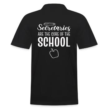 Secretaries are The Core Of The School Secretariat - Men's Polo Shirt - black - Back - Kai (181cm)