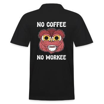 Pas de café Pas d’amateurs de café Workee - Polo Homme - noir - Dos - Kai (181cm)